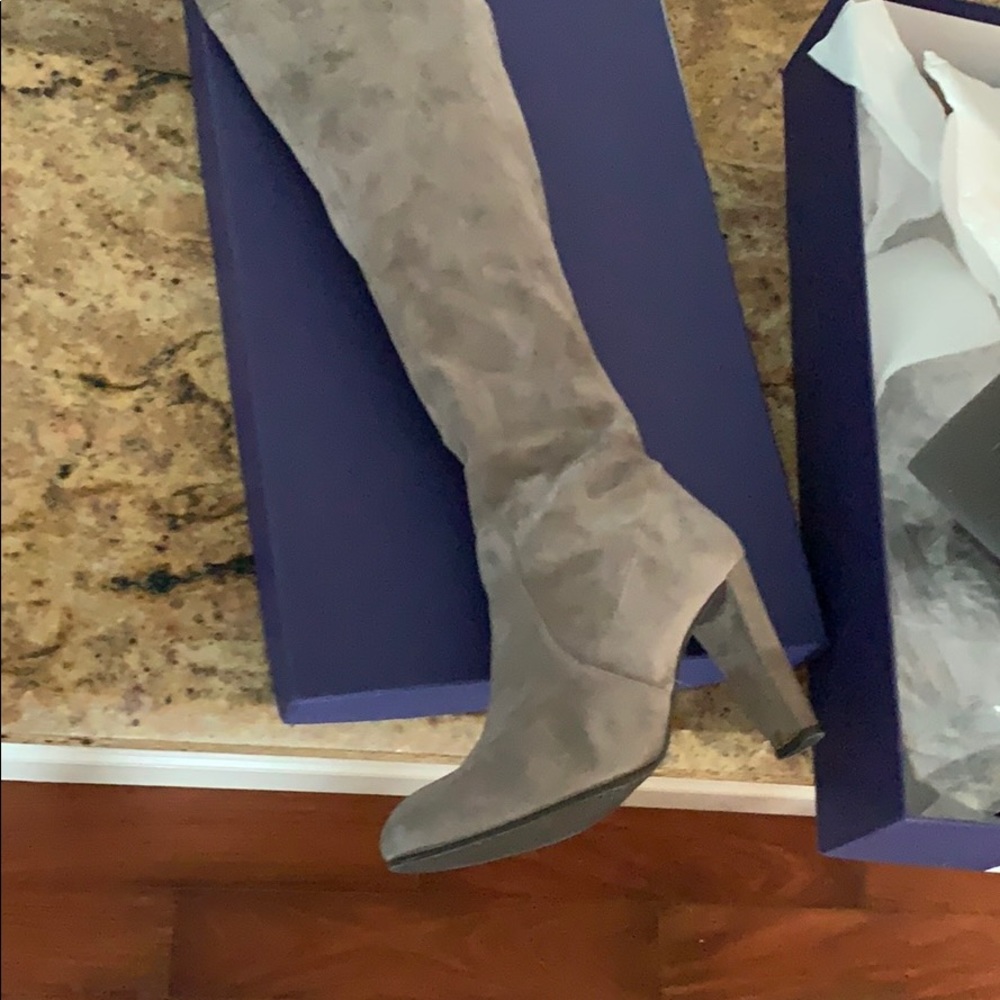 Stuart weitzman highland suede gray boot